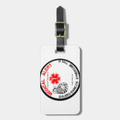 Ehlers Danlosのタイプ3医学警報 ラゲッジタグ (正面縦)