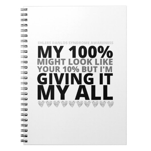 Ehlers Danlos ( EDS)私の100% ノートブック (正面)