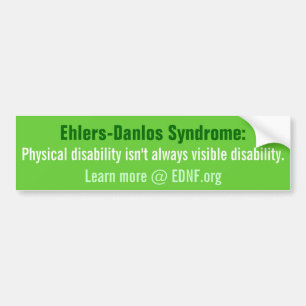 Ehlers-Danlos (EDS) EDNF.orgのバンパーステッカー バンパーステッカー