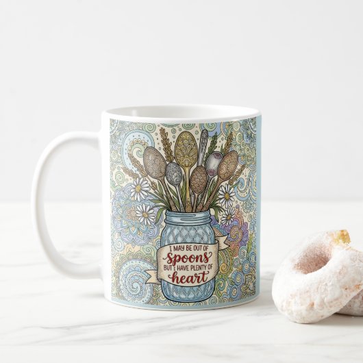 Ehlers Danlos Spoonie Personalized Mug コーヒーマグカップ (ドーナツ)
