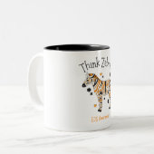 Ehlers Danlos Syndrome Awareness Cute Zebra Mug ツートーンマグカップ (正面左)