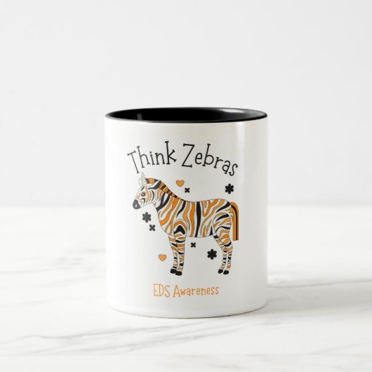 Ehlers Danlos Syndrome Awareness Cute Zebra Mug ツートーンマグカップ (中央)