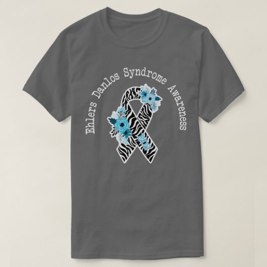 Ehlers Danlos Syndrome Awareness EDS Zibra Ribbon  Tシャツ (デザイン正面)