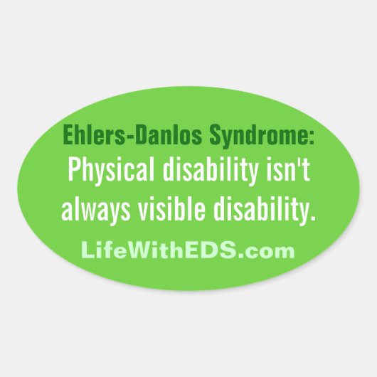 Ehlers-Danlos Syndrome (EDS)ステッカー 楕円形シール (正面)