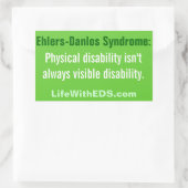 Ehlers-Danlos Syndrome (EDS)ステッカー 長方形シール (バッグ)