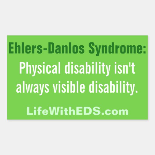 Ehlers-Danlos Syndrome (EDS)ステッカー 長方形シール (正面)