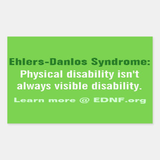 Ehlers-Danlos Syndrome (EDS)ステッカー – EDNF.org 長方形シール