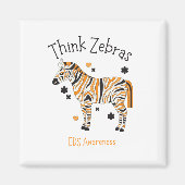 Ehlers Danlos Syndrome Zebra Magnet マグネット (正面)