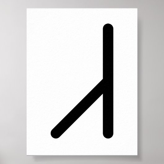EHWAZ 北欧ルーン文字 (馬、パートナーシップ、動き) | ポスター (正面)