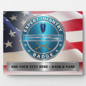 EIB専門家インファントリマンバッジ フォトプラーク (正面)