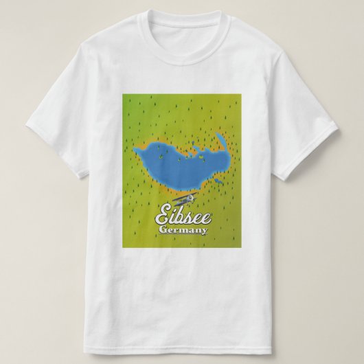 Eibseeドイツ旅行ポスター。 Tシャツ (デザイン正面)