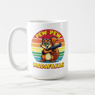 Eichhörnchen im Action-Modus: PEW PEW! コーヒーマグカップ