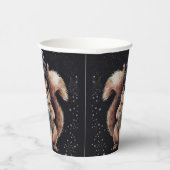 Eichhörnchen mit Tasse und Schnee „Stay Warm“ 紙コップ (右)