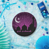 Eidのモスクの紫色夜-紙皿 ペーパープレート (パーティー)