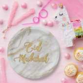 Eidの大理石の金ゴールド2のプレート9" ペーパープレート (パーティー)