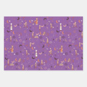 Eidギフトラッピング紙シート， 19" x 29", 3セット ラッピングペーパーシート (正面3)