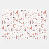 Eidギフトラッピング紙シート， 19" x 29", 3セット ラッピングペーパーシート (正面2)