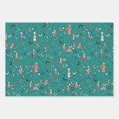 Eidギフトラッピング紙シート， 19" x 29", 3セット ラッピングペーパーシート (正面)