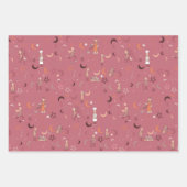 Eidギフトラッピング紙シート， 19" x 29", 3セット ラッピングペーパーシート (正面3)