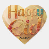 Eidグリーティングギフトパーソナライズされた ハートシール (正面)