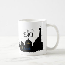 Eidムバラクのモスクのシルエット-マグ コーヒーマグカップ