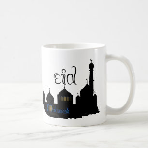 Eidムバラクのモスクのシルエット-マグ コーヒーマグカップ
