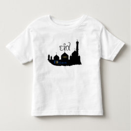 Eidムバラクのモスクのシルエット-子供のTシャツ トドラーTシャツ