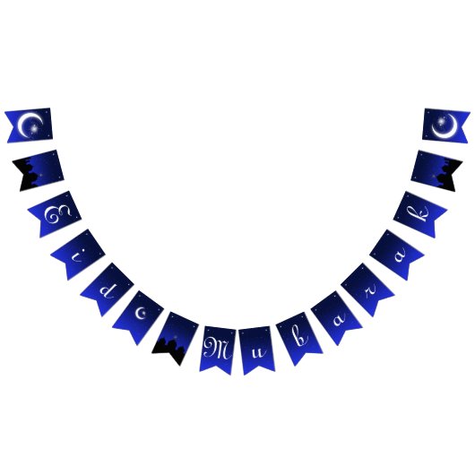 Eidムバラクの挨拶-パーティーの旗布の旗 バンティングフラッグ (全)