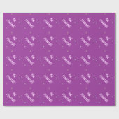 Eidムバラクの星明かりの紫色および金ゴールド ラッピングペーパー (フラット)