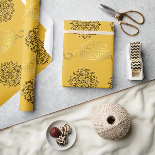 Eidラッエレガントピング紙_マンダラ – 6フィート転が ラッピングペーパー (クラフト)