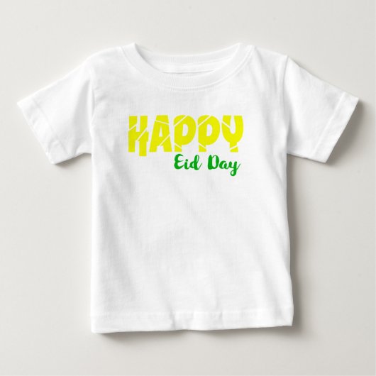 Eid幸せな日-ベビーの素晴らしいジャージーのTシャツ ベビーTシャツ (正面)