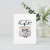 Eid Adha Mubarak Arabic Calligraphy Wall Art  ポストカード (スタンド正面)