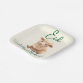 Eid  Al Adha Beige Cute Sheep Dinner  ペーパープレート (傾斜あり)