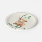 Eid  Al Adha Beige Cute  Sheep Dinner  ペーパープレート (アングル)