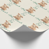 Eid  Al Adha Beige Cute Sheep Dinner  ラッピングペーパー (角)