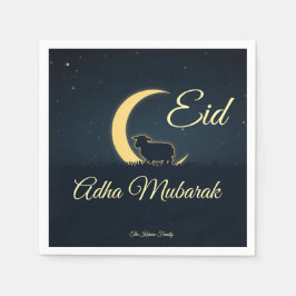 Eid  Al Adha Dark Blue Sheep  Dinner  スタンダードカクテルナプキン