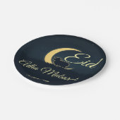 Eid  Al Adha Dark Blue Sheep Dinner  ペーパープレート (アングル)