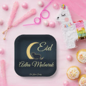 Eid  Al Adha Dark Blue Sheep Dinner  ペーパープレート (パーティー)