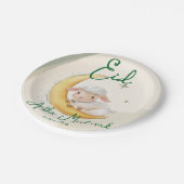 Eid  Al Adha Dusty Green Cute  Sheep Dinner  ペーパープレート (アングル)