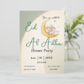 Eid  Al Adha Dusty Green Sheep  Card invitation 招待状 (スタンド正面)