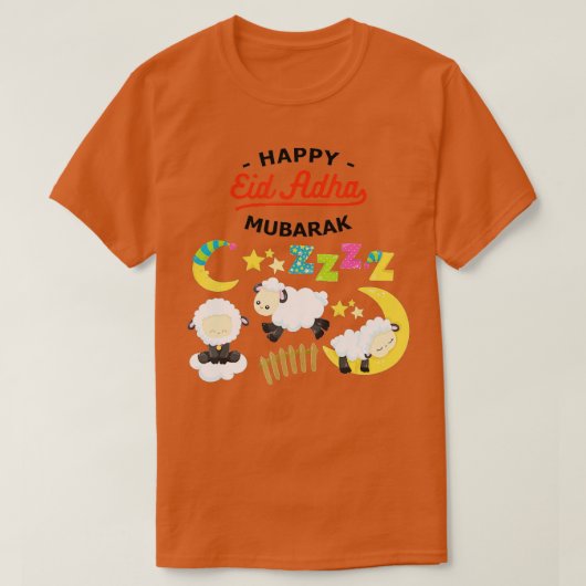 Eid Al Adha Eid Mubarak Happy Eid Day Muslim Tシャツ (デザイン正面)