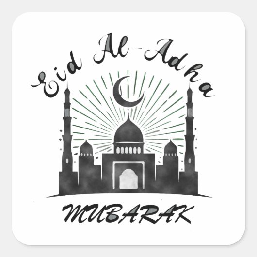 EID AL ADHA MUBARAK 2023 スクエアシール (正面)