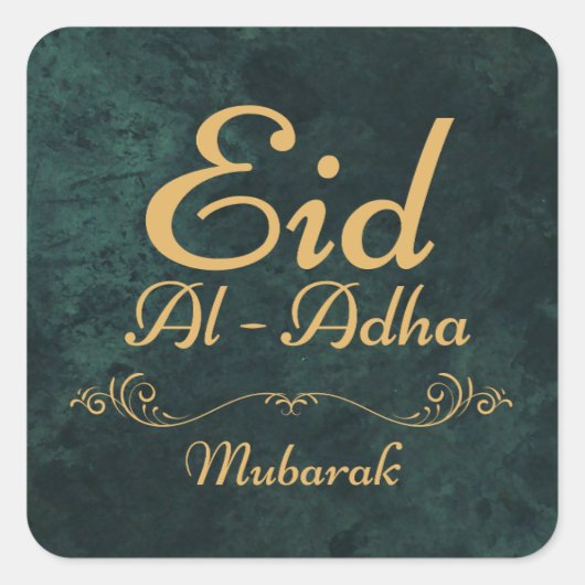 EID AL ADHA MUBARAK 2025 スクエアシール (正面)