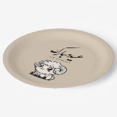 Eid al-Adha Mubarak Arabic Calligraphy ペーパープレート (アングル)