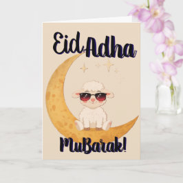 Eid Al Adha Mubarak Cute Sheep Greeting Card  カード