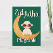 Eid Al Adha Mubarak Cute Sheep Greeting Card  カード (正面)
