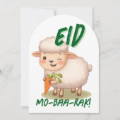 Eid Al Adha Mubarak Cute Sheep Greeting Card  招待状 (正面)