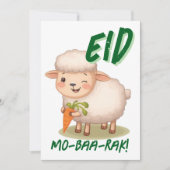 Eid Al Adha Mubarak Cute Sheep Greeting Card  招待状 (正面)