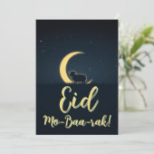 Eid Al Adha Mubarak Elegant Sheep Greeting Card  招待状 (スタンド正面)