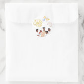 Eid Al-Adha Mubarak Family Celebration Round Stick ラウンドシール (バッグ)